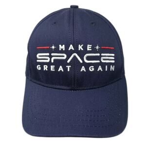 Cali-Fame Snapback Blue White Hat OS Made in USA Make Space Great Again